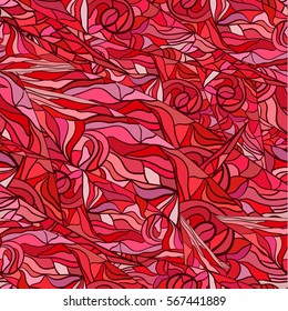 Seamless pattern with pink waves. Tiling. Vector design for your textile, print, cards, flyers, brochures, posters, banners. Vector design 