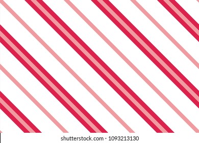 Seamless pattern. Pink-red Stripes on white background. Striped diagonal pattern For printing on fabric, paper, wrapping, scrapbooking, websites, banners Background with slanted lines 