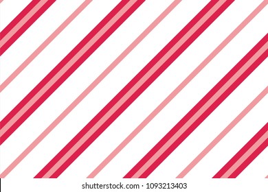 Seamless pattern. Pink-red Stripes on white background. Striped diagonal pattern For printing on fabric, paper, wrapping, scrapbooking, websites, banners Background with slanted lines  