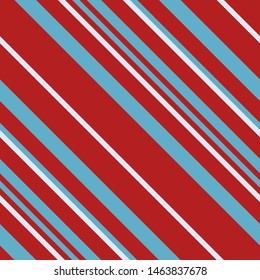Seamless pattern. Pink-red-blue stripes on white background Striped diagonal pattern for printing on fabric, paper, wrapping, scrapbooking, websites Background with slanted lines Vector illustration 