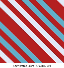 Seamless pattern. Pink-red-blue stripes on white background Striped diagonal pattern for printing on fabric, paper, wrapping, scrapbooking, websites Background with slanted lines Vector illustration 