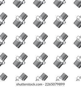 Seamless pattern of pipe thread adapters