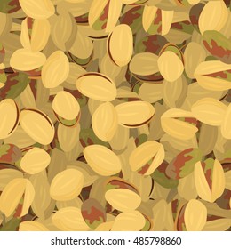 Seamless pattern with pistachios