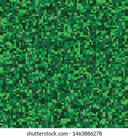 Seamless pattern. Pixel camouflage from the broken squares. Forest greens.