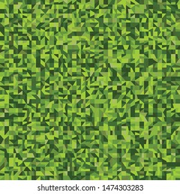 Seamless pattern. Pixel camouflage from the broken squares. Forest greens.