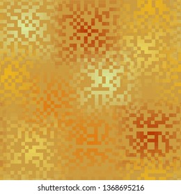 Seamless pattern. Pixel camouflage colors of the autumn landscape. Used translucent elements with overlays. Editable.
