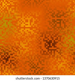 Seamless pattern. Pixel camouflage colors of the autumn landscape. Used translucent elements with overlays. Editable.