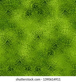 Seamless pattern. Pixel camouflage colors of the forest landscape. Used translucent elements with overlays. Editable.