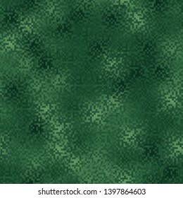Seamless pattern. Pixel camouflage colors of the forest landscape. Used translucent elements with overlays. Editable.