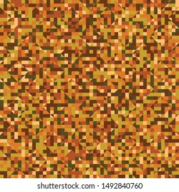 Seamless pattern. Pixel camouflage with diamonds on it. The colors of the desert.