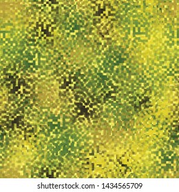 Seamless pattern. Pixel camouflage non-standard colors. Used translucent elements with overlays. Editable.