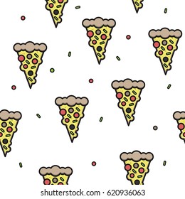 seamless pattern with pizza