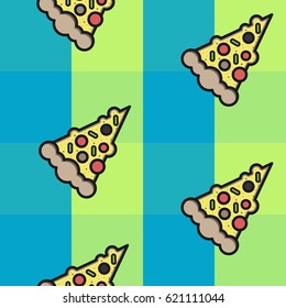 seamless pattern with pizza