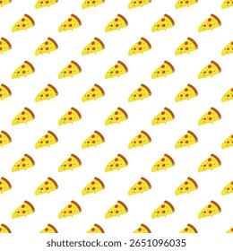 Seamless Pattern of Pizza Illustration.