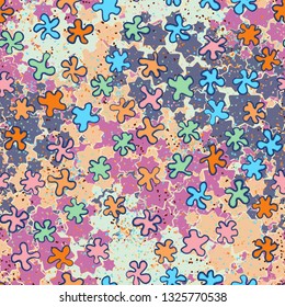 Seamless pattern. Placer placer pseudo-relief blots. Abstract background.