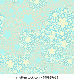 Seamless pattern. Placer of stylized flowers. Female camouflage. Suitable for 3d.