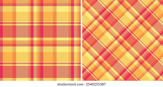 Seamless pattern plaid of background fabric check with a texture vector tartan textile. Set in gold colours for luxury modern curtain designs living room.