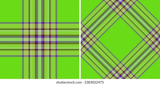 Nahtloses Muster mit tarantem Hintergrund, Vektorgrafik mit Textur-Textil-Check-in-Set.