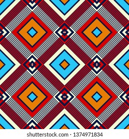 Seamless pattern with plaid texture. Tartan. Scottish, English fabric. Vector illustration. Can be used for wallpaper, textile, invitation card, wrapping, web page background.