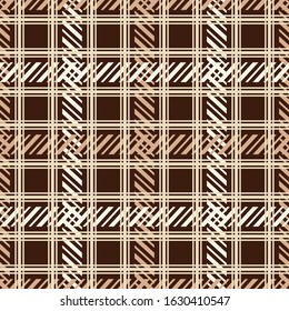 Seamless pattern with plaid texture. Tartan. Scottish, English fabric. Vector illustration for web design or print.