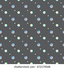 seamless pattern with planets and stars.