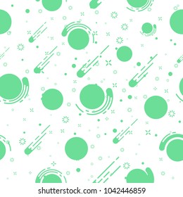 Seamless pattern with planets. vector illustration
