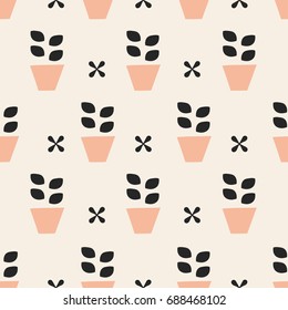 seamless pattern plant art background fabric texture decor wallpaper
