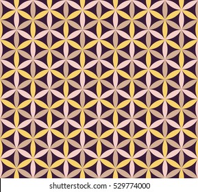 Seamless pattern in the plant design. Leaves and flowers on a dark background.