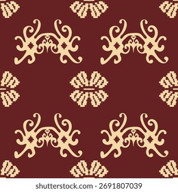 Seamless Pattern with plant and flower theme