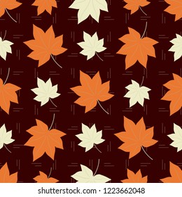 Seamless pattern with plant pattern from leaves.
