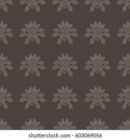 Seamless pattern with the plant. Vector illustration for design fabric or wallpaper.