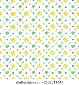 Seamless pattern with plants, branch, wild flowers and leaves as a creative backdrop texture for fabric, wrapping, textile, wallpaper, apparel and others.	