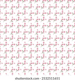 Seamless pattern with plants, branch, wild flowers and leaves as a creative backdrop texture for fabric, wrapping, textile, wallpaper, apparel and others.	