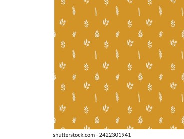 Seamless pattern. Plants and flowers. Fabric for bed linen.