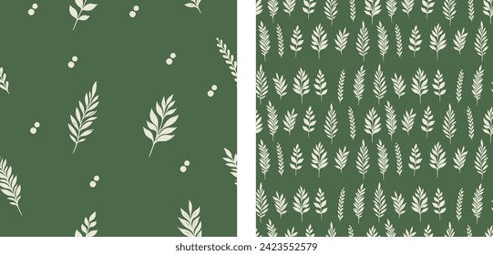 Seamless pattern. Plants and flowers. Fabric for bed linen.
