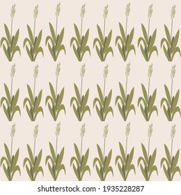 
seamless pattern with plants in retro style. print for design of fabric, textile. vector background