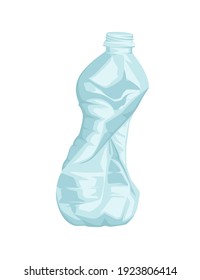 Patrón transparente de residuos de botellas de agua plásticas conjunto de basura de botellas diferentes basura plástico transparente ilustración de vector plano sobre fondo blanco