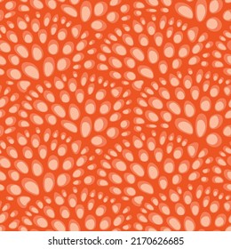 Seamless pattern of plates of orange porous mushroom. Vector background.