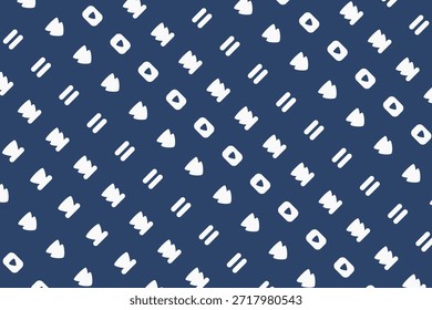 seamless pattern of play button, media and video symbols