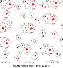 seamless pattern playing card editable
