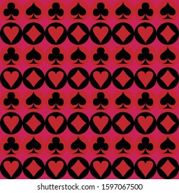 seamless pattern of playing card suit. symbols and signs.