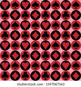 seamless pattern of playing card suit. symbols and signs.