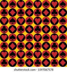 seamless pattern of playing card suit. symbols and signs.