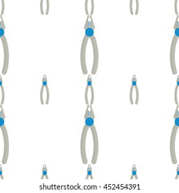 Seamless pattern of pliers blue-gray color. Vector EPS 10.
