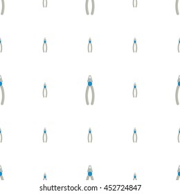 Seamless pattern of pliers blue-gray color. Vector EPS 10.