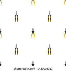 Seamless pattern with pliers icon. Repair symbols. Vector illustration for design, web, wrapping paper, fabric, wallpaper.