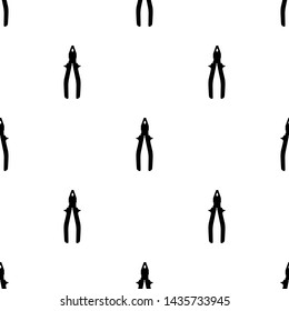Seamless pattern with pliers icon. Repair symbols. Vector illustration for design, web, wrapping paper, fabric, wallpaper.