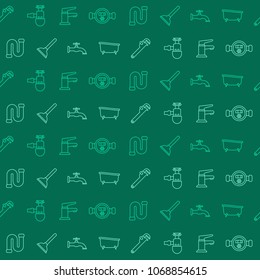 Seamless pattern with plumbing icons for your design