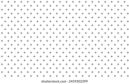 Seamless pattern with plus lines. Mathematic geometry grey color