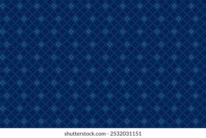 Patrón sin fisuras con grupos de signos más y múltiples en azul claro y oscuro sobre fondo azul. Ilustración vectorial. Para la decoración masculina de la cubierta del Fondo de pantalla de la impresión del paño textil del vestido de la señora de la camisa